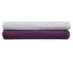 Set 2 prosoape de baie Beverly Hills Polo Club, bumbac, 480 gr/m², 70x140 cm, mov/gri deschis