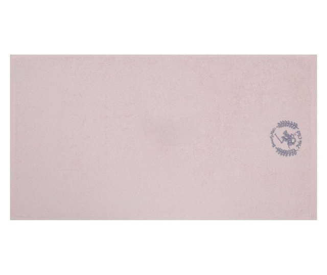 Set 2 prosoape de baie Beverly Hills Polo Club, bumbac, 480 gr/m², 50x90 cm, roz/gri deschis