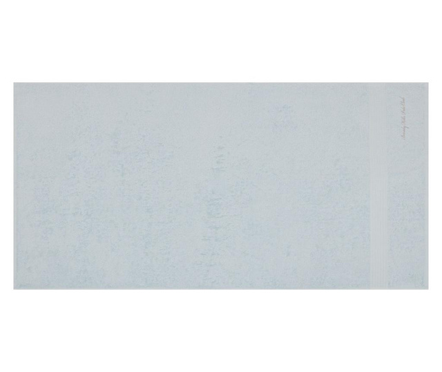 Set 2 prosoape de baie Beverly Hills Polo Club, bumbac, 480 gr/m², 70x140 cm, albastru/bej