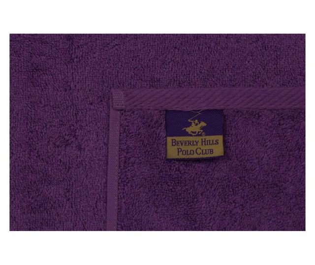 Set 2 prosoape de baie Beverly Hills Polo Club, bumbac, 480 gr/m², 50x90 cm, mov/gri deschis