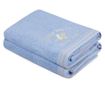 Set 2 prosoape de baie Beverly Hills Polo Club, bumbac, 480 gr/m², 70x140 cm, albastru