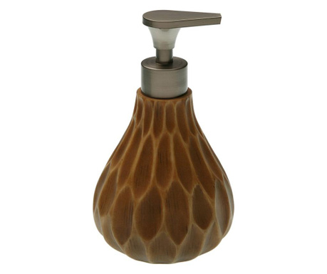 Dispenser sapun lichid Versa, ceramica, 18x11x11 cm, maro