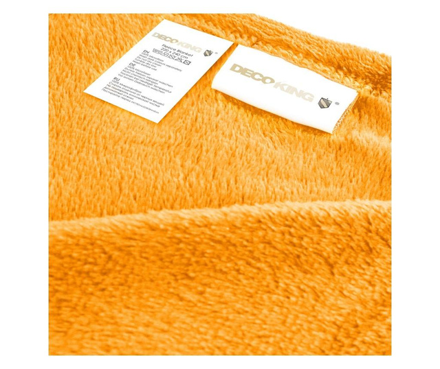 Patura Decoking, Mic Orange, microfibra, 70x150 cm, portocaliu