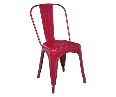 Set 4 scaune Novita Home, rosu, 43x45x85 cm