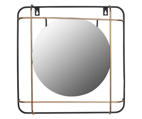 Oglinda Novita Home, metal, 40x7x40 cm, negru