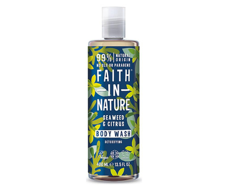 Faith in Nature Gel de dus - spuma de baie cu alge marine si citrice 400 ml
