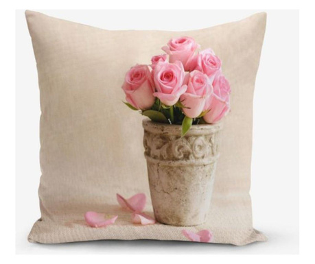Poszewka na poduszkę Minimalist Cushion Covers Vase And Pink...