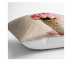 Minimalist Cushion Covers Vase And Pink Roseler Párnahuzat 45x45 cm