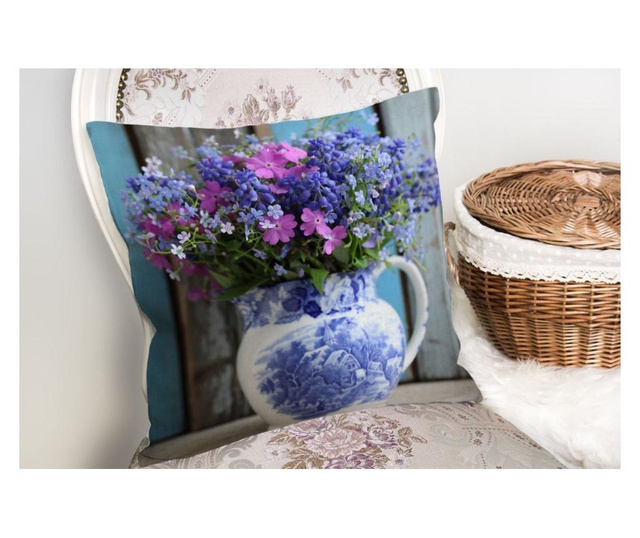 Prevleka za blazino Minimalist Cushion Covers Double Colorful Vazo Çiçeği 45x45 cm