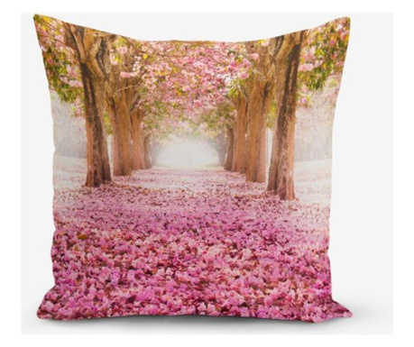 Minimalist Cushion Covers Pink Leafs Párnahuzat 45x45 cm
