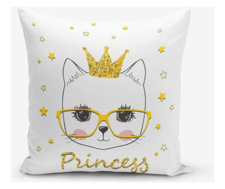 Fata de perna Minimalist Cushion Covers Princess Cat Modern 45x45 cm