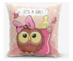 Minimalist Cushion Covers Girl Owl Párnahuzat 45x45 cm