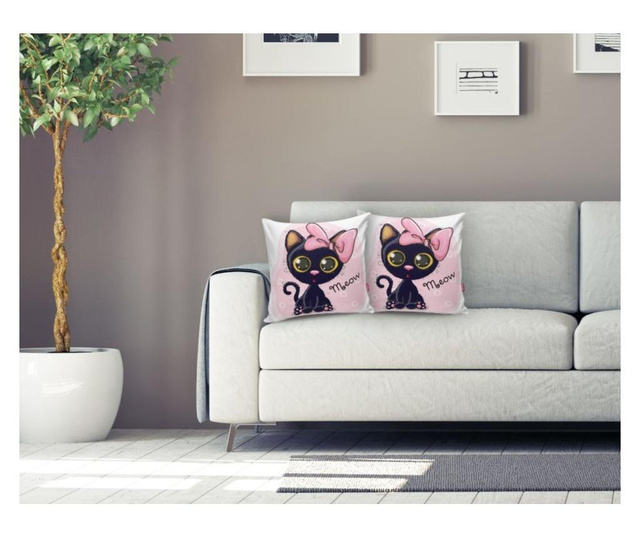 Калъфка за възглавница Minimalist Cushion Covers Meow Catcik 45x45 см