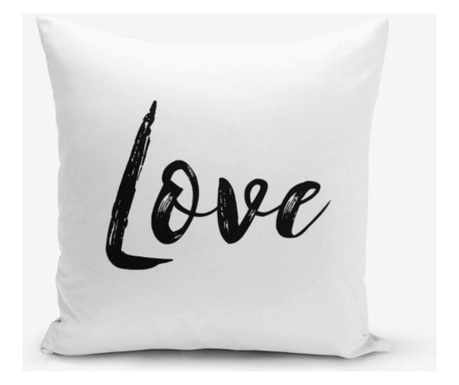 Fata de perna Minimalist Cushion Covers Love Writing 45x45 cm