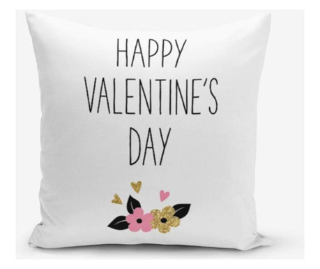 Fata de perna Minimalist Cushion Covers Happy Valentınes Dmoon 45x45 cm
