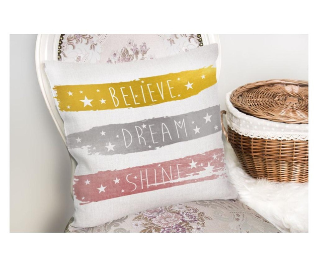 Prevleka za blazino Minimalist Cushion Covers Believe And Dream And Shine   Modern 45x45 cm