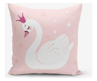 Minimalist Cushion Covers Pink Background Kuğu Párnahuzat 45x45 cm