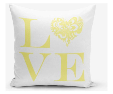 Poszewka na poduszkę Minimalist Cushion Covers Yellow Heart Love 45x45 cm