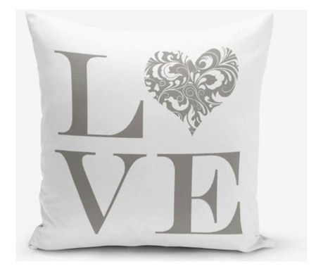 Poszewka na poduszkę Minimalist Cushion Covers Grey Heart Love 45x45 cm