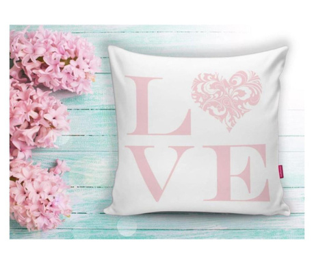 Poszewka na poduszkę Minimalist Cushion Covers Pink Heart Love 45x45 cm