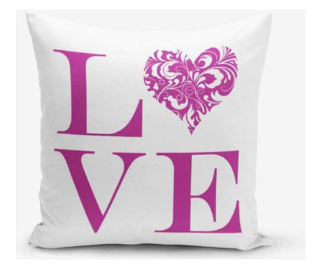 Poszewka na poduszkę Minimalist Cushion Covers Purple Heart Love 45x45 cm