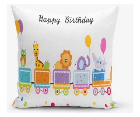 Fata de perna Minimalist Cushion Covers Happy Birthdmoon 45x45 cm