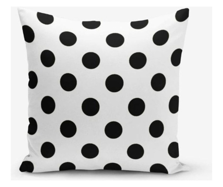 Fata de perna Minimalist Cushion Covers Black With Points Modern 45x45 cm