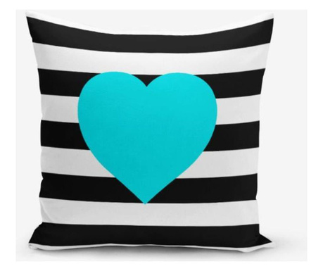 Poszewka na poduszkę Minimalist Cushion Covers Striped Blue Heart...