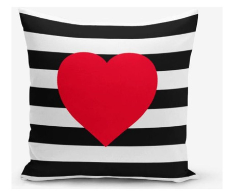 Poszewka na poduszkę Minimalist Cushion Covers Striped Red Heart 45x45 cm