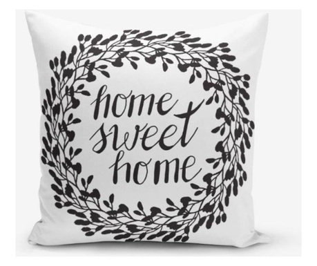 Poszewka na poduszkę Minimalist Cushion Covers Black Home Sweet Home 45x45 cm