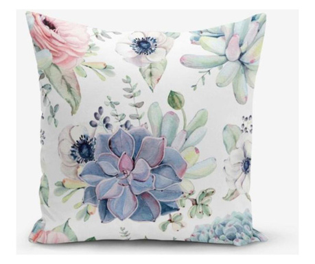 Minimalist Cushion Covers Yağlı Boya Flowers Párnahuzat 45x45 cm