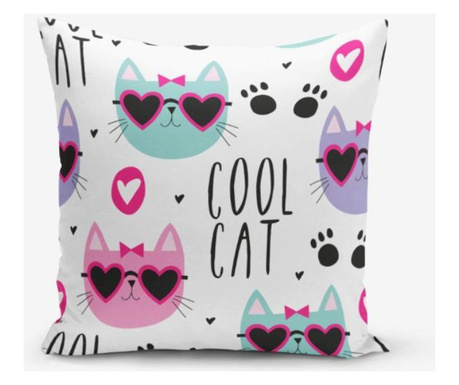 Minimalist Cushion Covers Cool Cat Cats Párnahuzat 45x45 cm