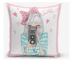 Minimalist Cushion Covers Photographer Smile Girl Párnahuzat 45x45 cm