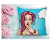 Fata de perna Minimalist Cushion Covers Pop Art Şaşkın Kadın 45x45 cm