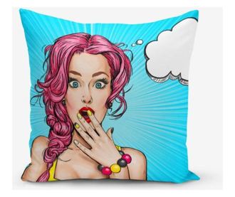 Fata de perna Minimalist Cushion Covers Pop Art Şaşkın Kadın 45x45 cm