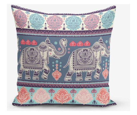 Minimalist Cushion Covers Ethnic Elephant Párnahuzat 45x45 cm