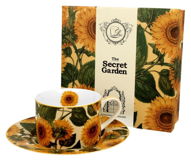 Set šalica i tanjurić The Secret Garden Sunflower