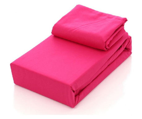 Husa de pat din tricot cu elastic, tim, fucsia Sofi