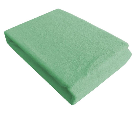 Husa de pat din frotir cu elastic, jerry, verde Sofi 90 x 200 cm