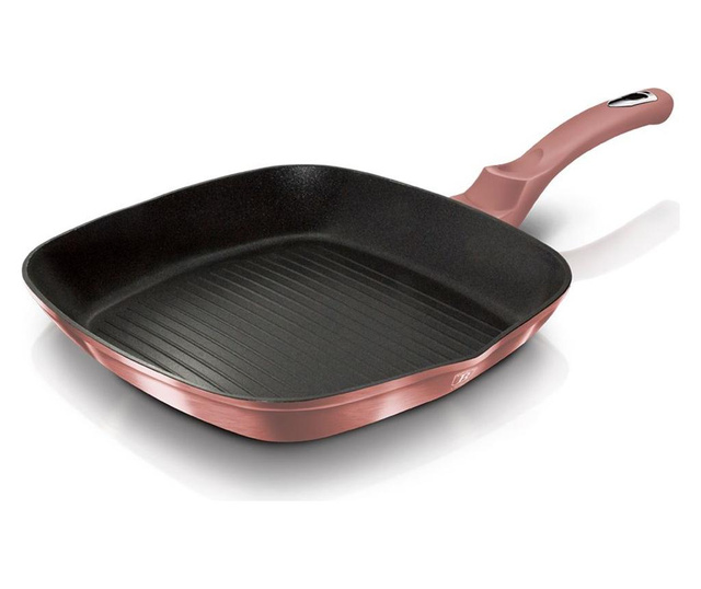 Tigaie grill Berlinger Haus, I-Rose, aluminiu forjat, roz, 28x28x4 cm