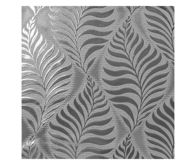 Tapeta Foil Embossed Leaf Silver 53x1005 cm
