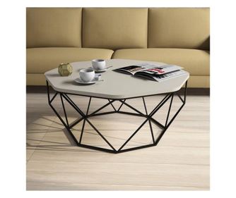 Masuta de cafea Hommy Craft, PAL melaminat, 38x90x90 cm, crem