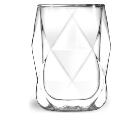 Set 2 čaše s dvostrukim zidom Geo