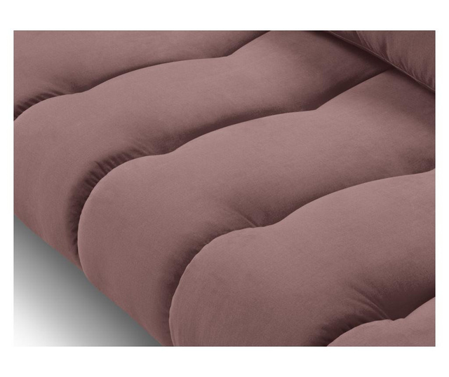 Baršunasta desna kutna sofa Octave Pink