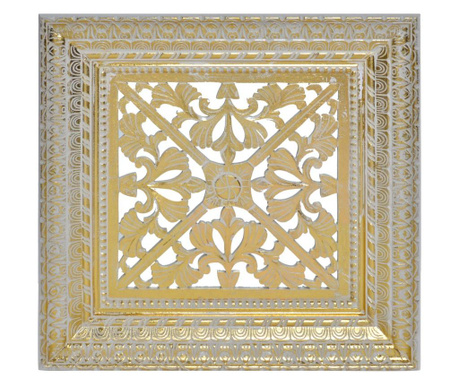 Decoratiune de perete Item International, MDF, 10x90x90 cm, auriu
