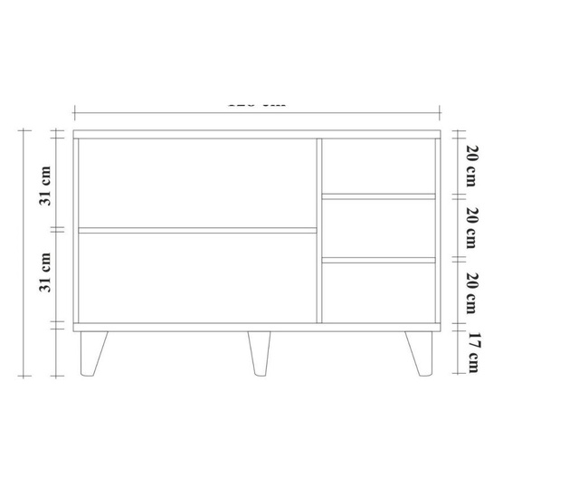 Set - TV omarica in konzolna miza