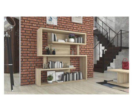 Biblioteca Hard Furniture, Felipe, PAL laminat 16 mm, 151x38x152 cm, sonoma