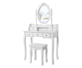 Комплект тоалетка с огледало и табуретка Princess