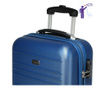 Куфар, 4-колесна чанта, Pt By Quasar за багаж, 55x34x20 см, 31 L, Син  -