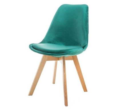 Scaun Lider Furniture, alb/verde, 52x48x86 cm